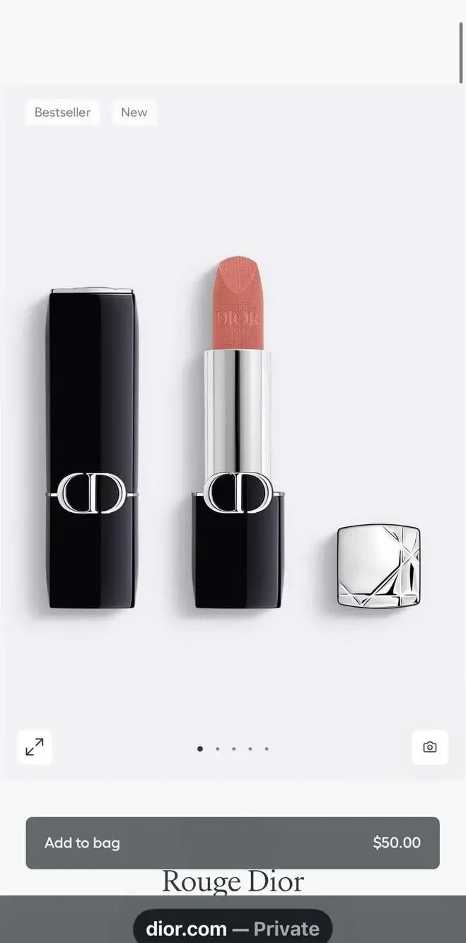 Dior Rouge Dior Couture Colour Lipstick, Limited Edition 100 Nude Look Velvet
